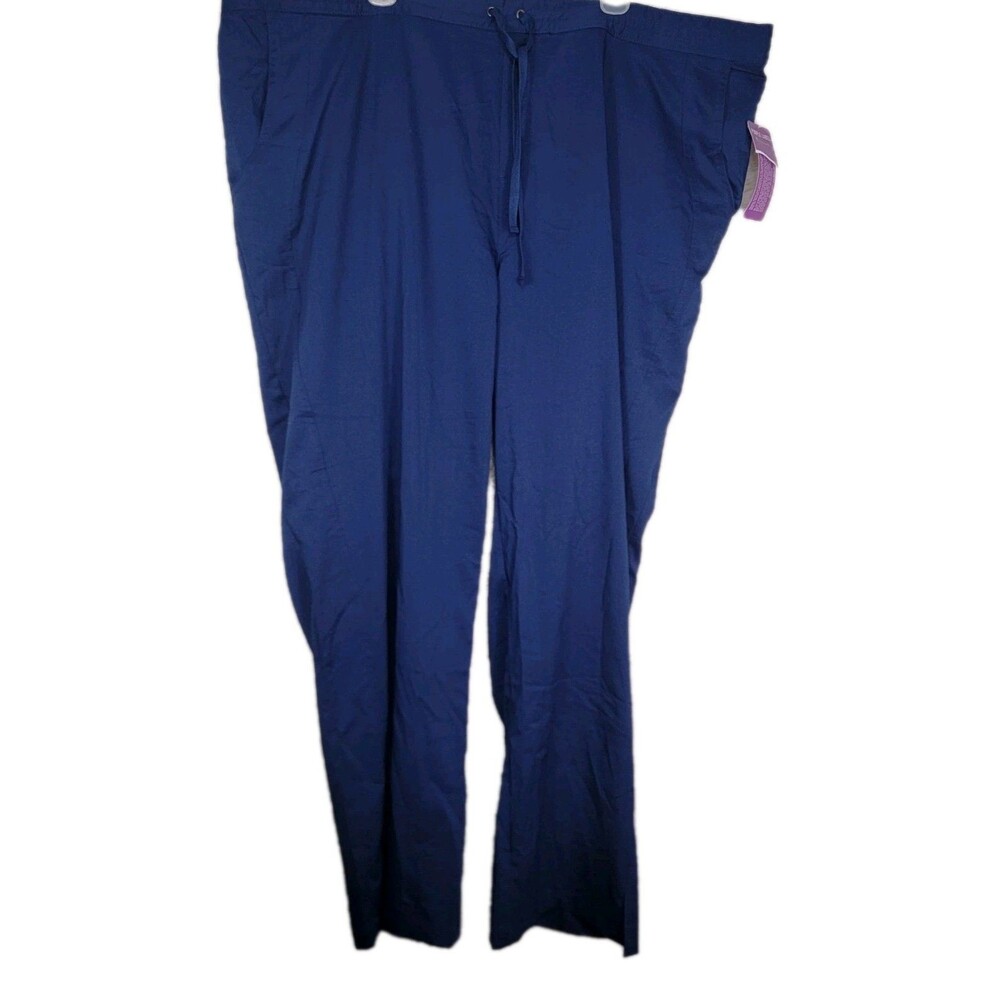 Purple Label Healing Hands Taylor Scrub Pants Plus Size 4X Drawstring Navy Z